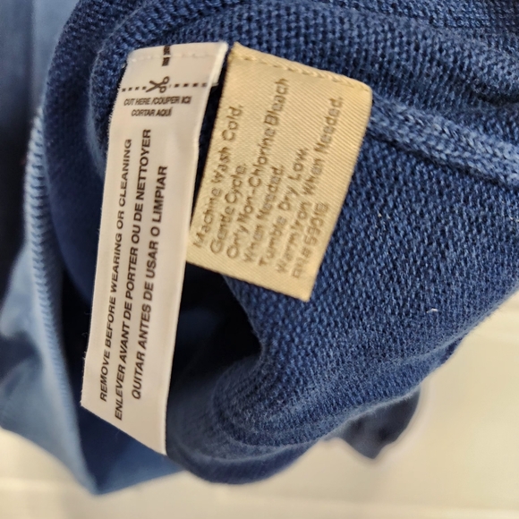 Paradise Collection Men's M Faded Blue Sweater 100% Cotton New - Picture 6 of 7